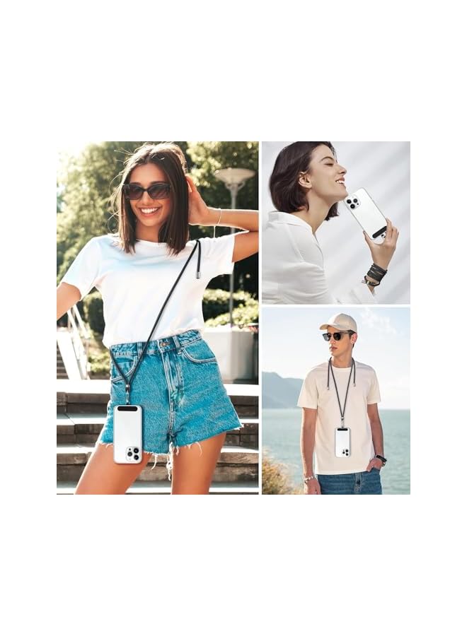 Green Tiger Mobile Phone Lanyard,Adjustable Nylon Neck Strap and Phone Wrist Strap with Phone Tether Tabs,Universal Crossbody Phone Lanyard,Removable Patch Lanyard Compatible with Most Smartphones-Black - Image 2