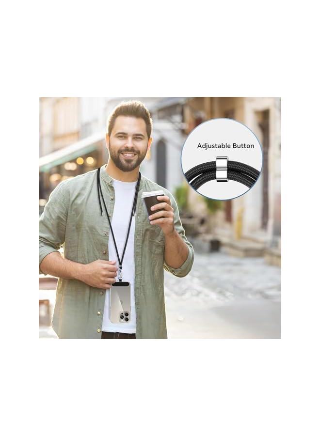 Green Tiger Mobile Phone Lanyard,Adjustable Nylon Neck Strap and Phone Wrist Strap with Phone Tether Tabs,Universal Crossbody Phone Lanyard,Removable Patch Lanyard Compatible with Most Smartphones-Black - Image 5