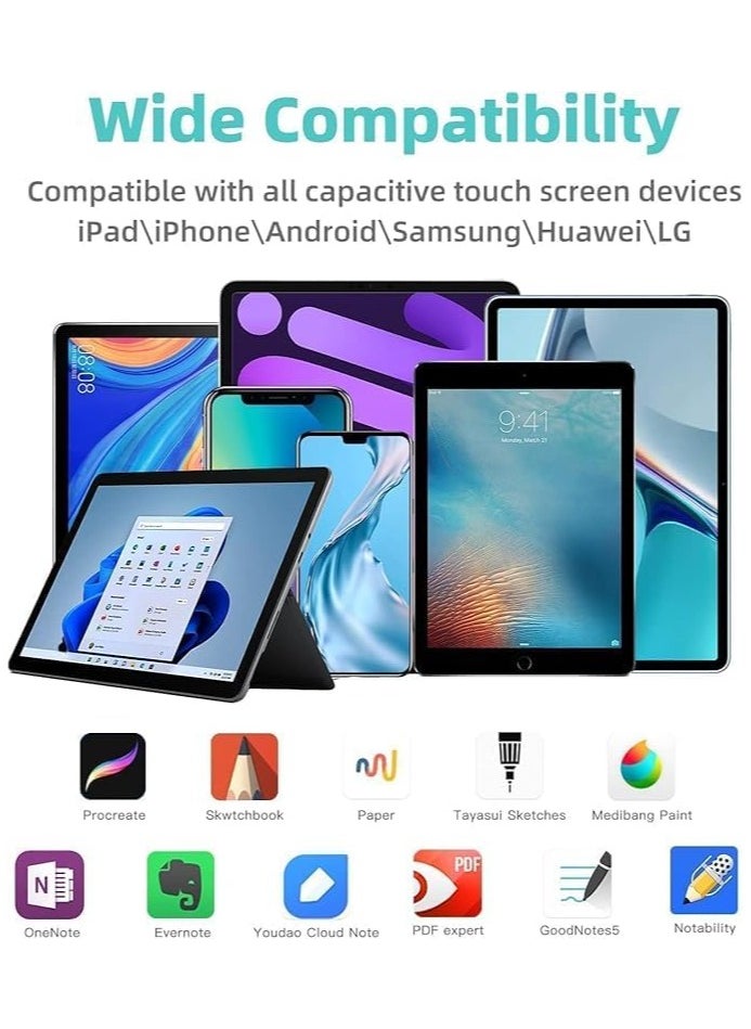 T I G O - Universal Stylus Pen Wireless Passive Touchscreen Pen for iOS & Android, Compatible with iPhone, iPad, Samsung & Tablets Fast Charging, Ergonomic Design, Adjustable Tilt & Indicator Lights - Image 1