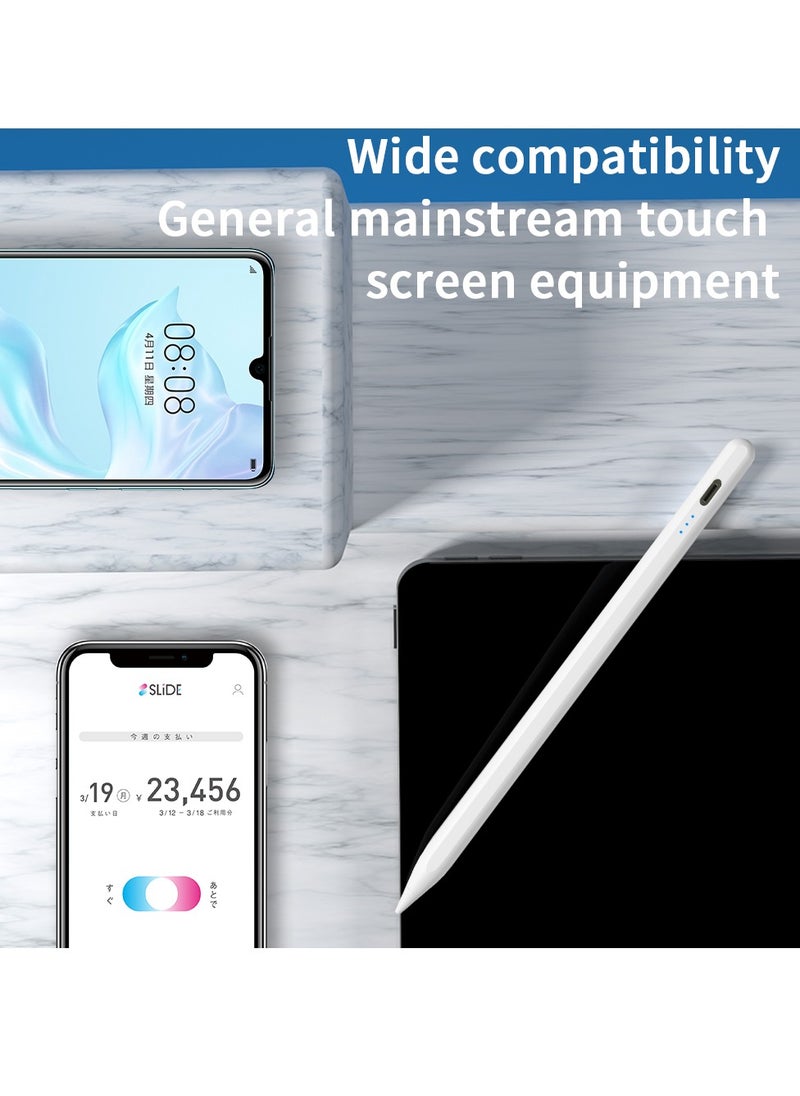 T I G O - Universal Stylus Pen Wireless Passive Touchscreen Pen for iOS & Android, Compatible with iPhone, iPad, Samsung & Tablets Fast Charging, Ergonomic Design, Adjustable Tilt & Indicator Lights - Image 1