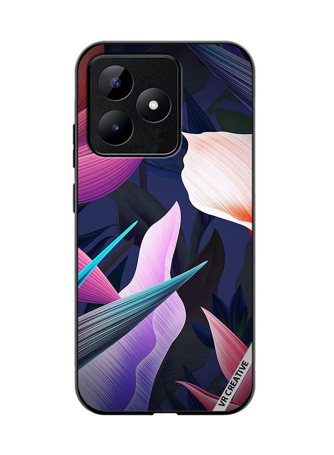 VR CREATIVE Protective Case Cover For Realme C53 Colorful Flowers And Leaves Design Multicolour - Image 1