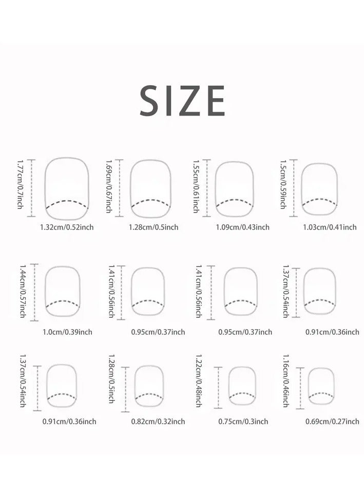 ORiTi 24pcs Glossy Short Square Nails, Nude Pink Gradient Press On Nails, Minimalist Style False Nails For Women Girls Daily Wear - Image 3