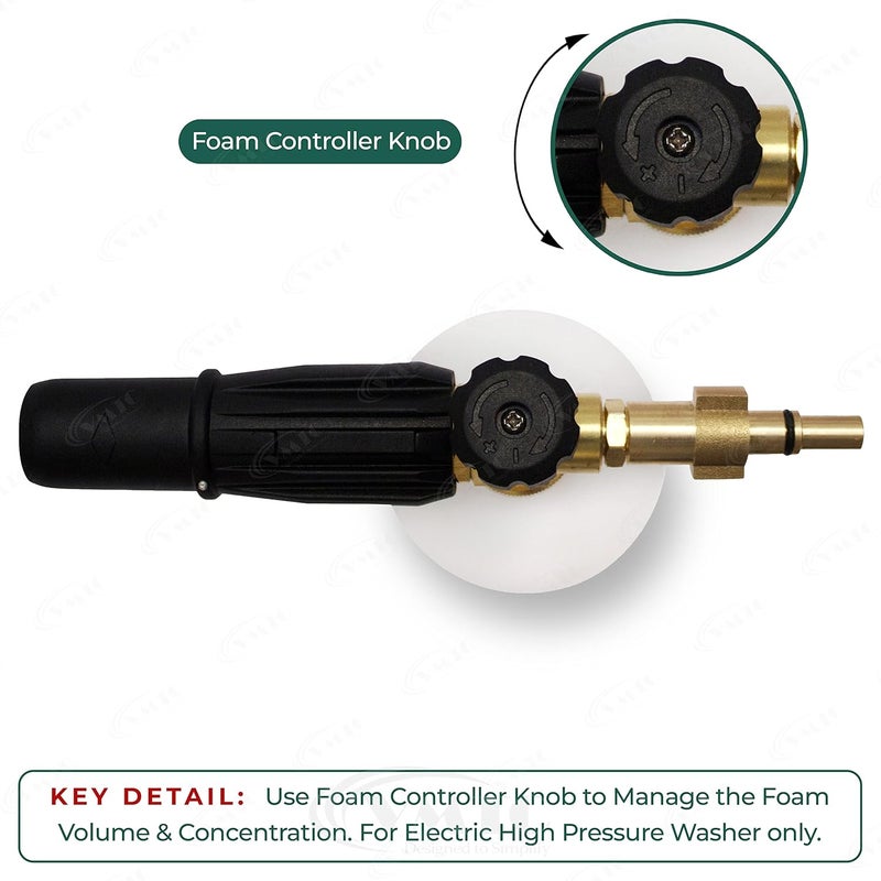 VMTC فوهة بندقية رغوة قابلة للتعديل من النحاس 1000 مل ملحق غسالة سيارات عالية الضغط لبوش - Image 2