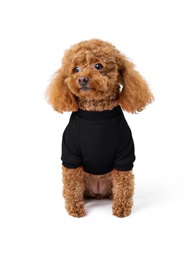 روكي ملابس روكي الحرارية، سترة مبطنة بالصوف للكلاب والجراء، معطف دافئ، بدلة قطعة واحدة، صدرية، بيجامات للحيوانات الأليفة مع دفايات للساقين للكلاب الصغيرة والمتوسطة والكبيرة والقطط (أسود، مقاس صغير جدًا) - Image 2