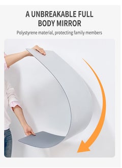 30*60cm Self Adhesive Acrylic Mirror, Full Length Body Mirror Removable Square Acrylic Mirror Wall Sticker Bedroom Bathroom Home Wall Decor - pzsku/Z86A3A5C78F5CB3B9F4A6Z/45/_/1715858166/23147043-fff4-4aa2-8816-843025462a1b