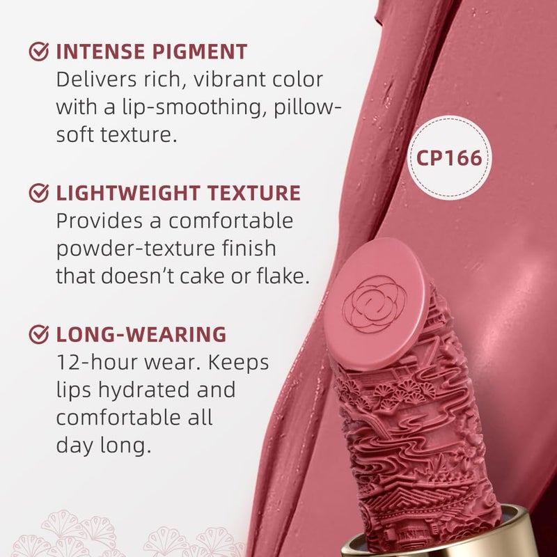 Catkin Semi-Matte Lipstick Hydrating High Impact Color Infused with Vitamin E and Avocado Oil Smooth Soft Texture Long Lasting Matte Finish 166 - Image 4