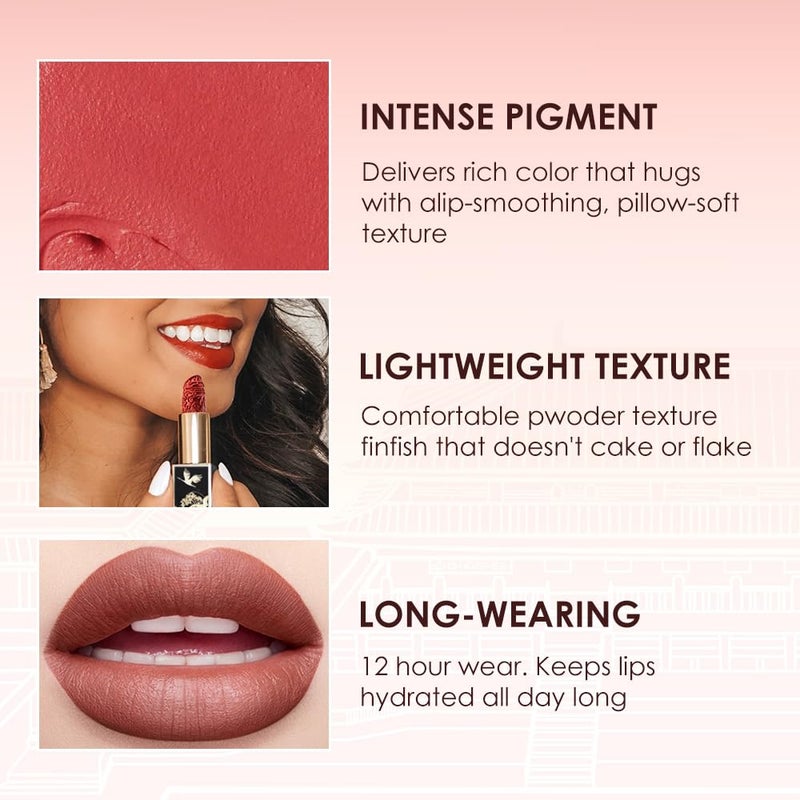 Catkin Semi-Matte Lipstick Hydrating High Impact Color Infused with Vitamin E and Avocado Oil Smooth Soft Texture Long Lasting Matte Finish 166 - Image 5