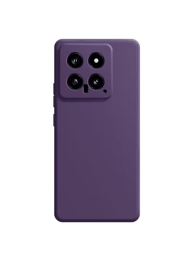 PROMASS Case Cover For Xiaomi 14 Imitation Liquid Silicone Phone Case Dark Purple