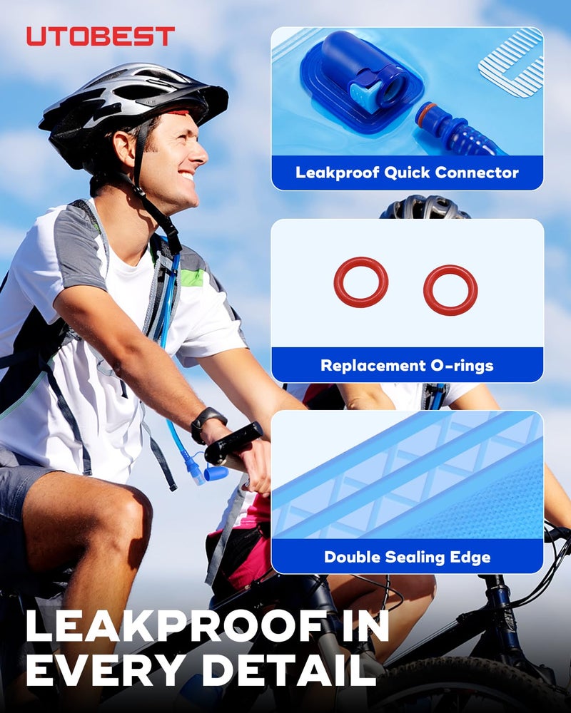 UTOBEST Water Bladder,Hydration Bladder 1L, 1.5L, 2L, 3L Water Bladder for Hiking Backpack, BPA Free, Leak Proof Water Reservoir for Running Cycling - Image 4