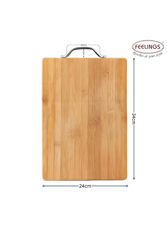 Feelings - Wooden Chopping Board Bamboo Cutting Board 34x24x1.8cm - Image 1