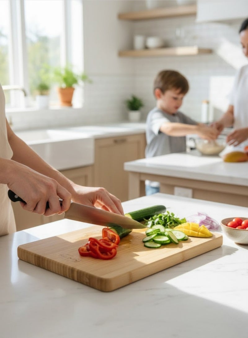 Feelings لوح تقطيع خشبي لوح قطع من الخيزران ٣٤×٢٤×١.٨سم - Image 5