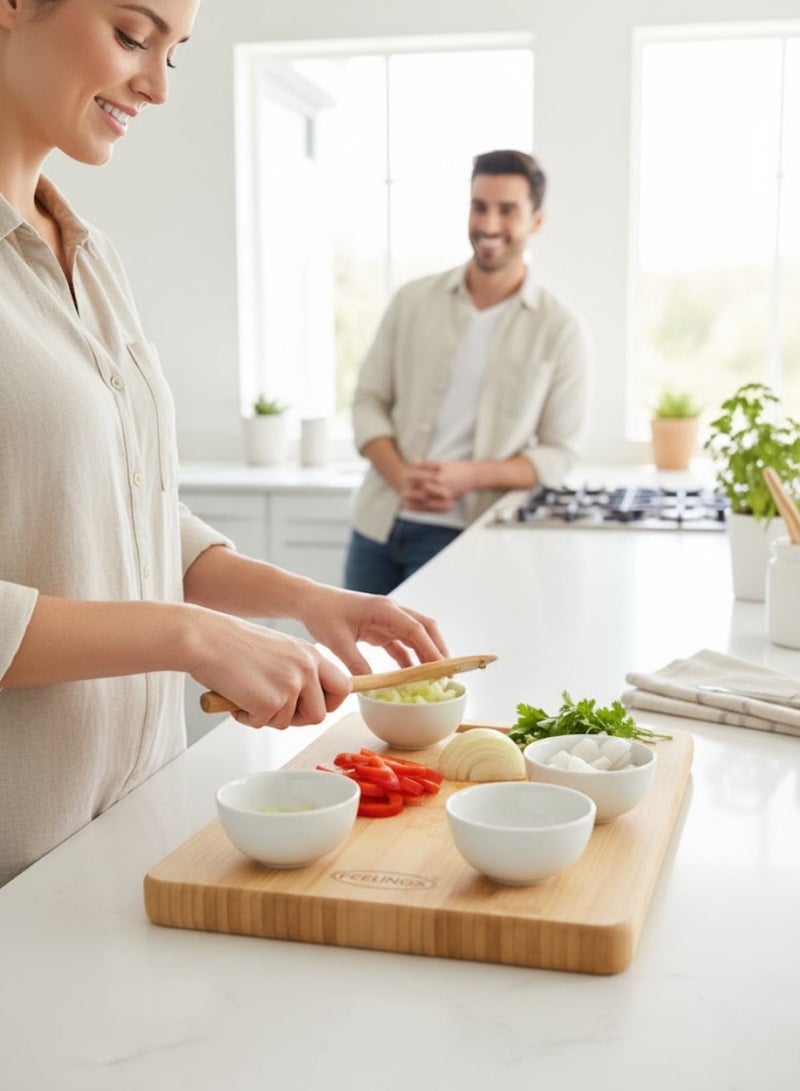 Feelings لوح تقطيع خشبي لوح قطع من الخيزران ٣٤×٢٤×١.٨سم - Image 3