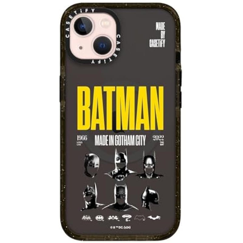 Casetify Impact iPhone 13 Case 【Batman Co-Lab / 4X Military Grade Drop Tested / 8.2ft Drop Protection/Compatible with Magsafe】 - Made in Gotham City - Clear Black - Image 1