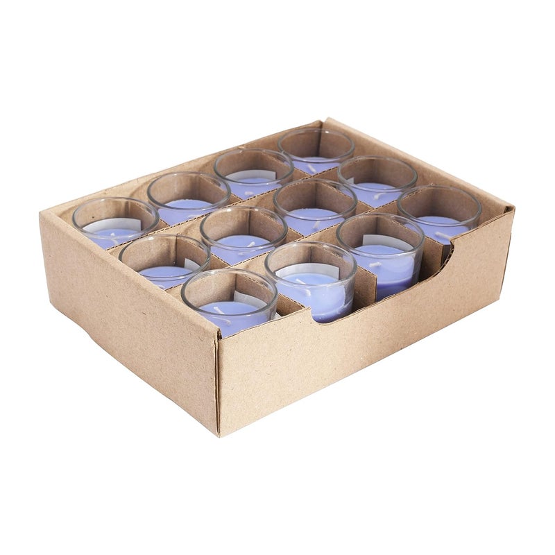 AURA Aromatic Shot Glass Candle 1213 Hours Burn Time Pack of 12 Lavender Vanilla - Image 5