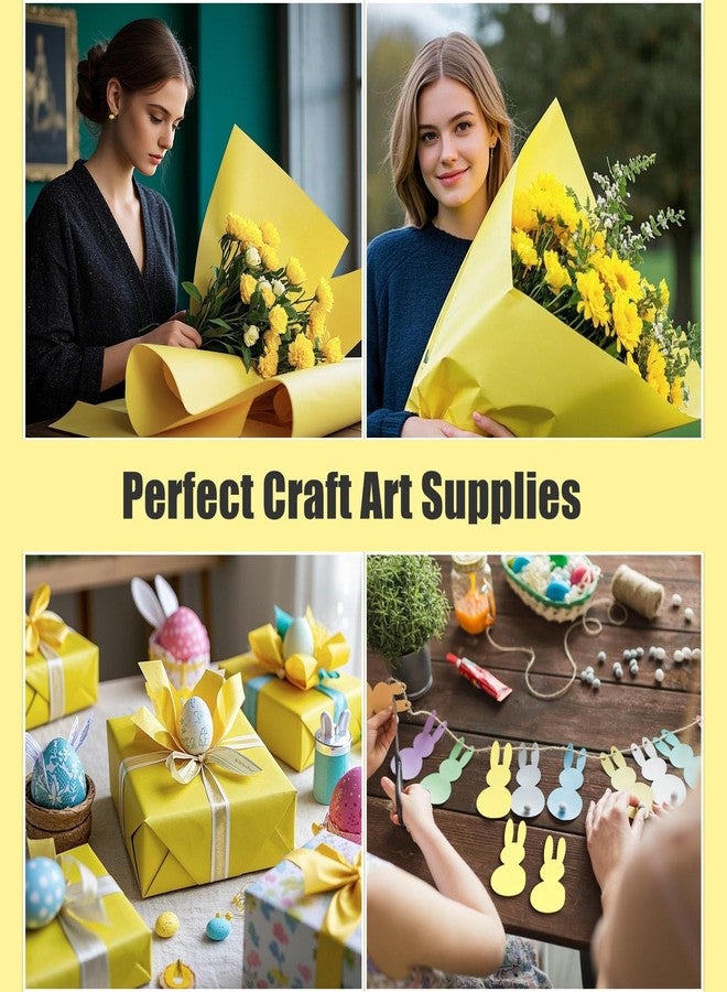 Koogel Yellow Wrapping Paper, 15" x 450"(38') Yellow Paper Roll for Gift Wrapping Craft Supplies Bouquet Flower Covering Poster Packing - Image 4