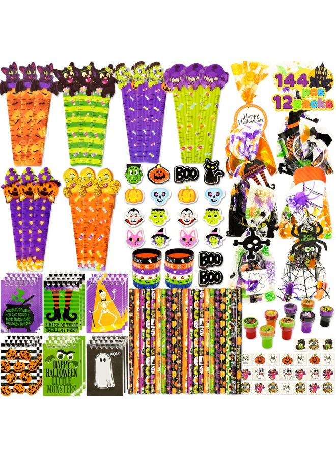 Loquat Stationery Pumpkin Ruler Skull Book Eraser Pencil Student Gift  Suit-Specifications:XT -120000 Holy Festival Stationery Suit - Image 4