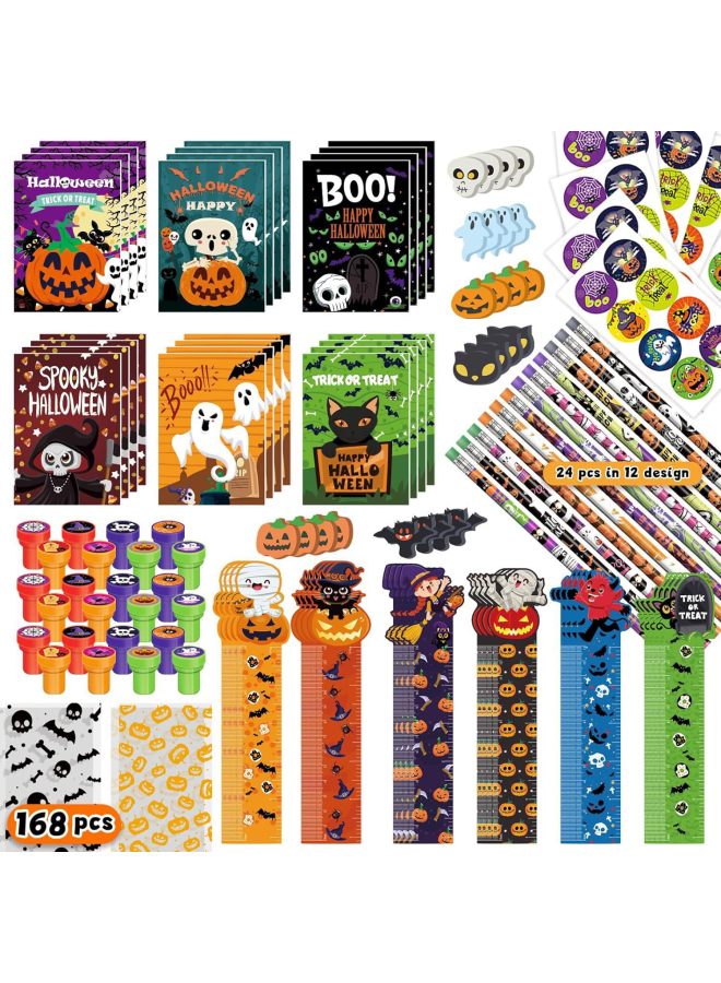 Loquat Stationery Pumpkin Ruler Skull Book Eraser Pencil Student Gift  Suit-Specifications:XT -120000 Holy Festival Stationery Suit - Image 3