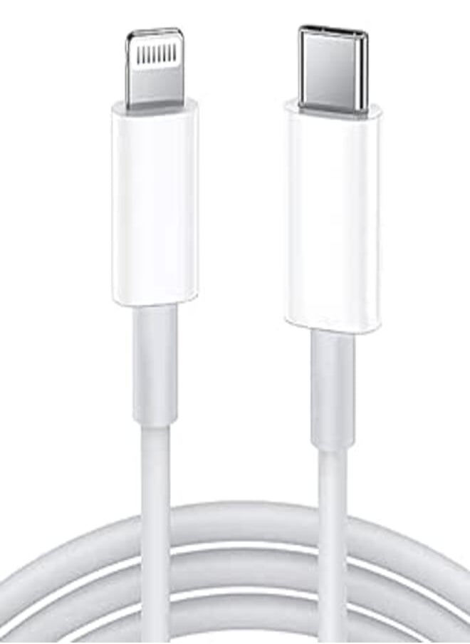 ONE TO FOUR - Usb c to lightning cable [mfi certified] compatible with iphone 12 pro max/12/11 pro/x/xs/xr/8 plus/airpods pro, supports power delivery, 1m, white - Image 1