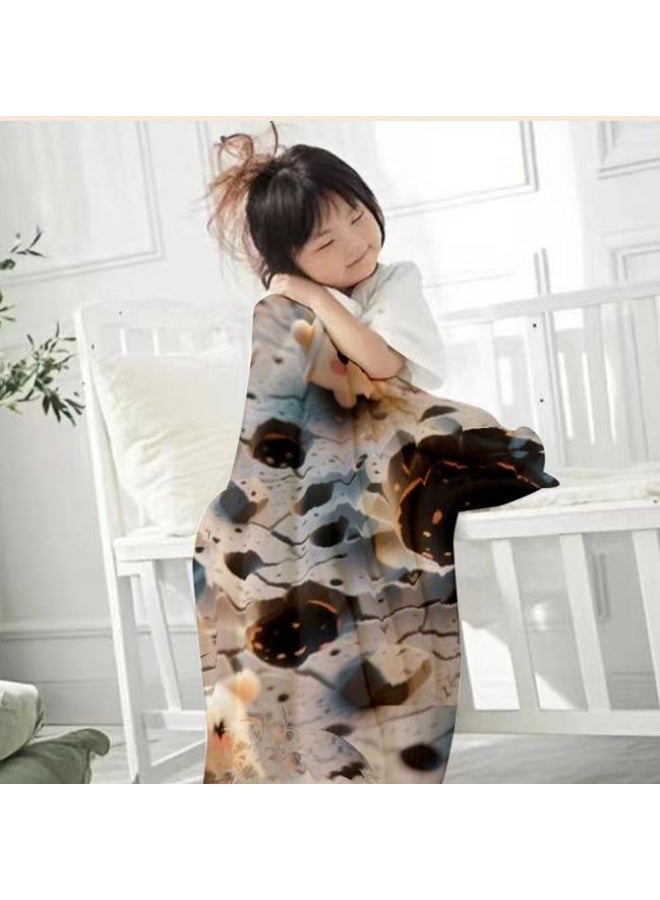 general Baby and children's cartoon flannel thin blanket (warm and comfortable, suitable for sleep, game use) 70cm*100cm - Image 2