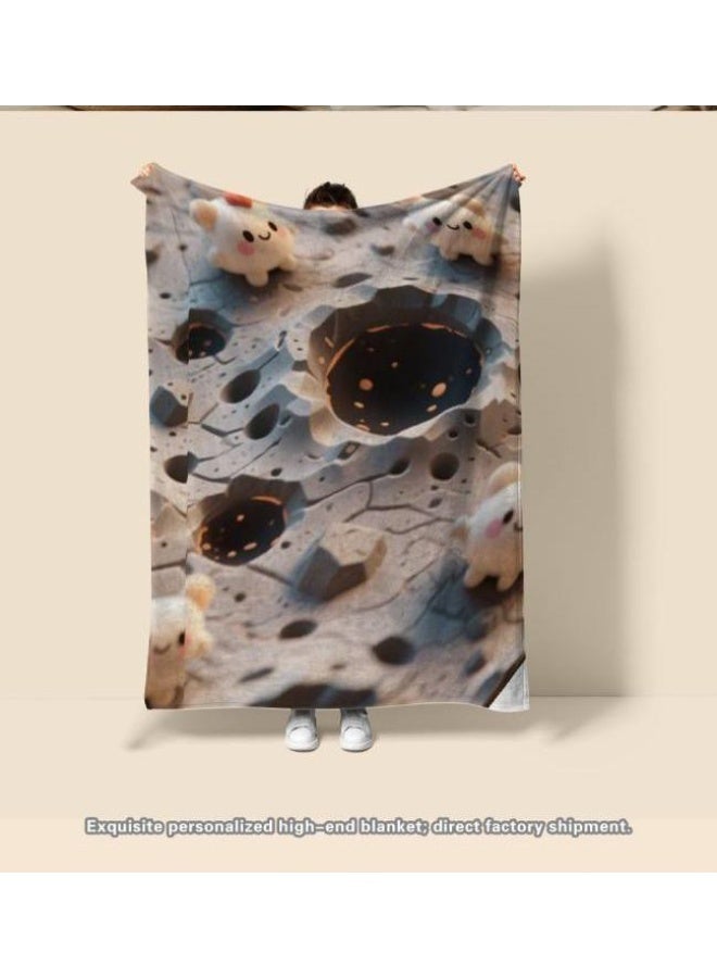 general Baby and children's cartoon flannel thin blanket (warm and comfortable, suitable for sleep, game use) 70cm*100cm - Image 3