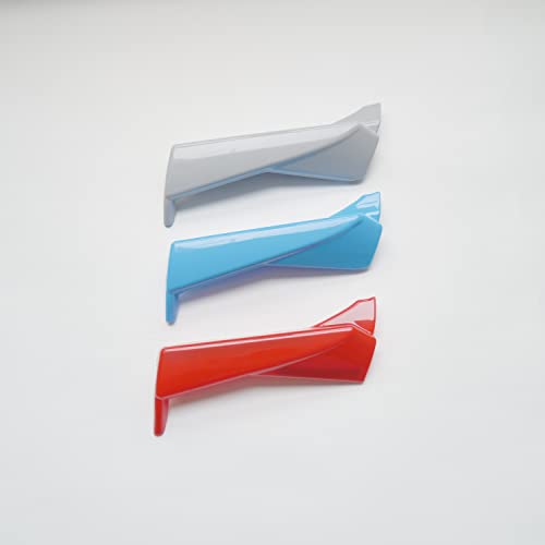 CYAuto Colorful Front Grille Insert Trims for Hyundai Tucson 2022 2023 2024 (Silver-Blue-Red) - Image 3