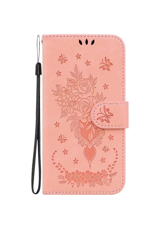 S-TOP Case For Nokia C21 Butterfly Rose Embossed Leather Phone Case - Image 2