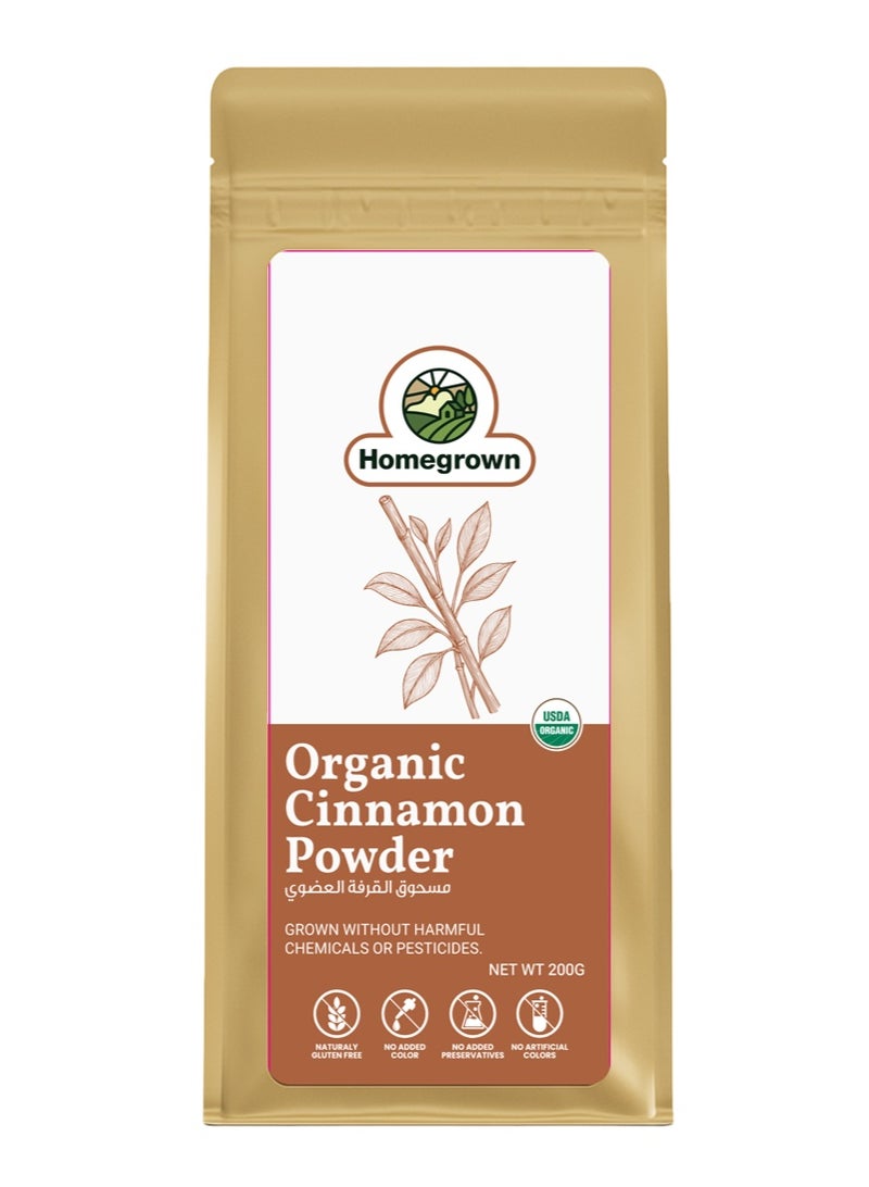 Homegrown Organic Cinnamon Powder 200g | Aromatic, Fine-Ground & 100% Natural | Perfect for Baking, Tea, Smoothies & Daily Wellness | No Additives - Image 1
