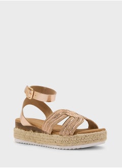 Truffle Flatform  Embellished Detail Wedge Sandal  - Image 2