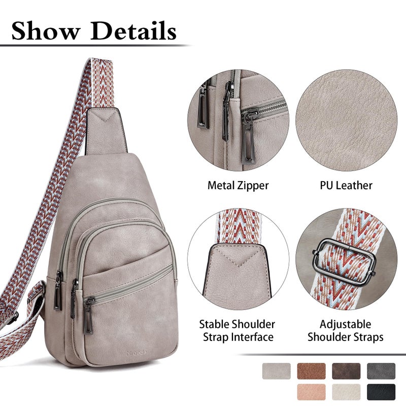 Mroede Sling Bag Crossbody Bags for Women Small Cross Body Bag Fanny Packs Chest Sling Purse for Daily Travel Leisure Sport - Image 5