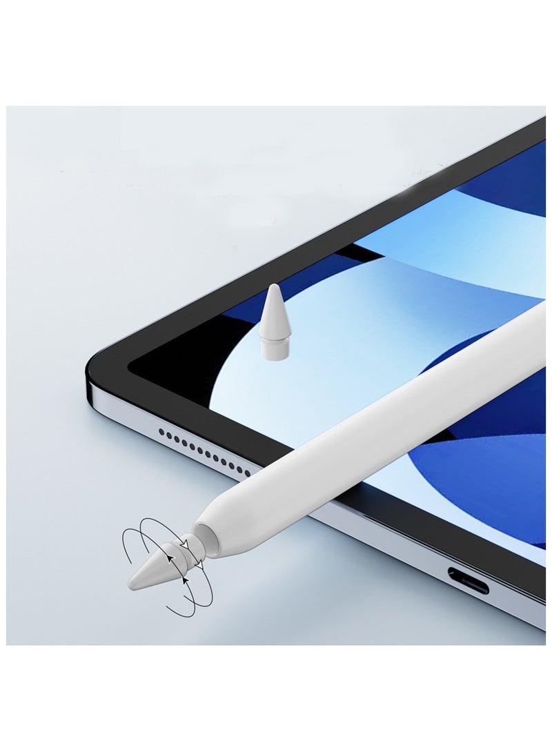 4-Piece Stylus Pencil Tips Set For Apple White  - Image 2