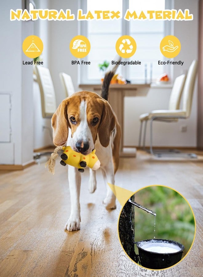 SCHITEC Squeaky Rope Dog Toys, Latex Rubber Squeak Animal Tug of War Toy, [2 Pack] Interactive Play Puppy Chew Toy for Small Medium Dogs - Image 4
