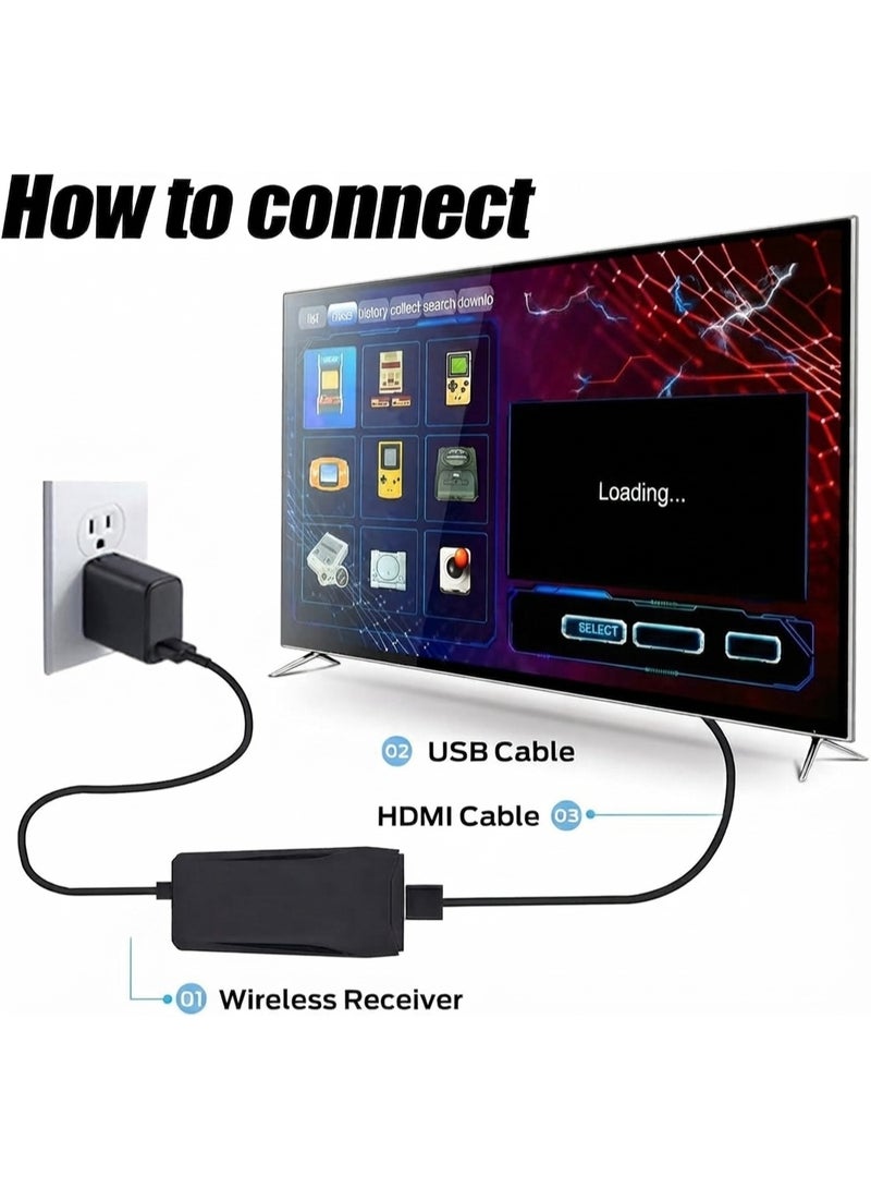 Wireless Retro Game Console 40000 Plus Built In Games 23 Emulators Gaming Stick 4K HDMI 2.4GHz Wireless Controllers 128G TF Card TV Black - Image 4