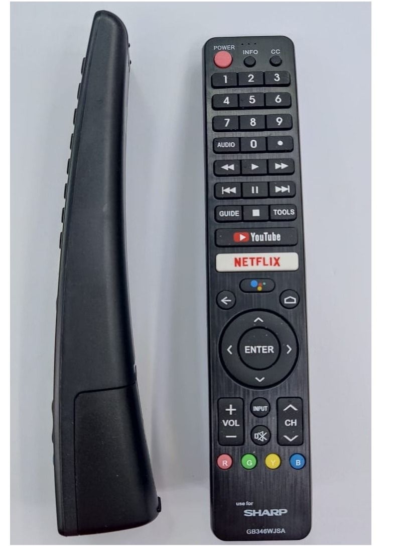 Generic - جهاز التحكم عن بعد لتلفزيون Sharp LCD Netflix مع خاصية البحث الصوتي من Google - Image 1