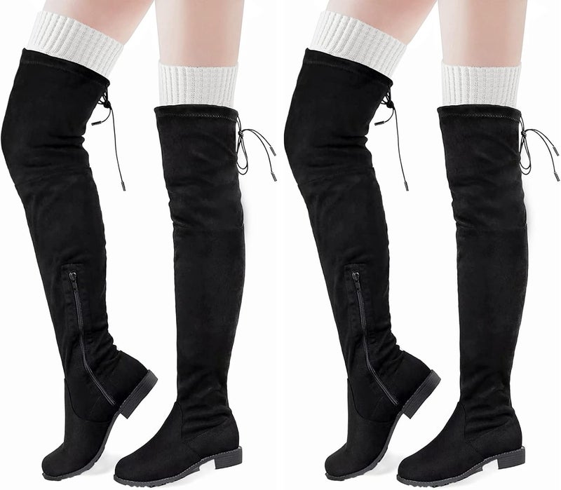 Pcavin Thigh High Socks for Women Cable Knit Over the Knee Boot Socks, Long Warm Leg Warmers Winter - Image 2