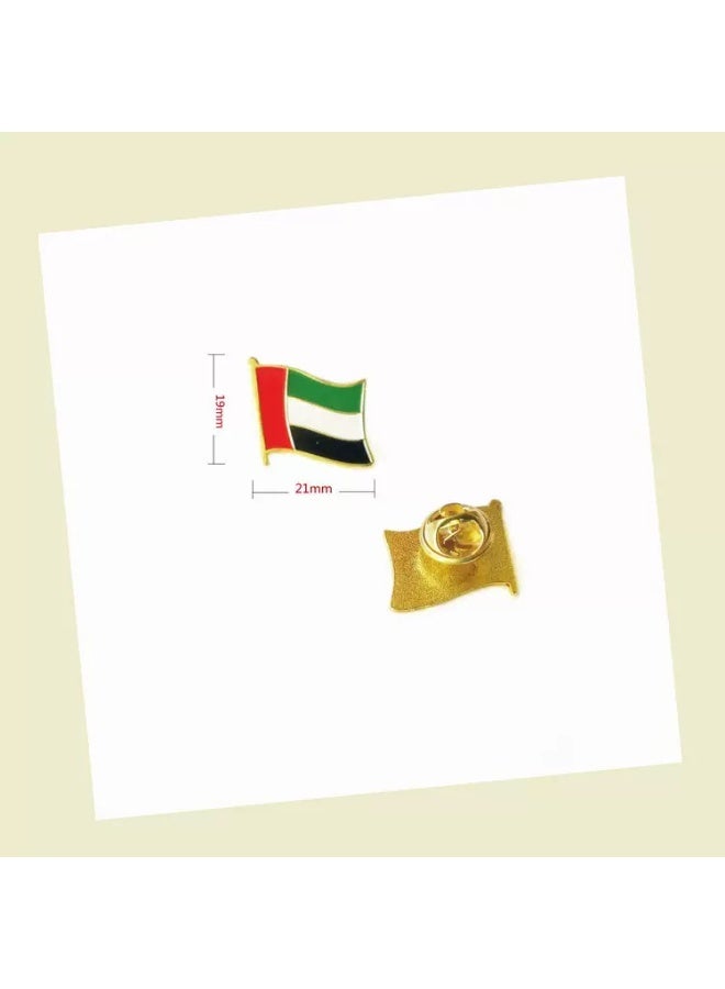 10PCS UAE Flag Brooch Pins – National Day Metal Badge Souvenir for Clothing & Bags - Image 2