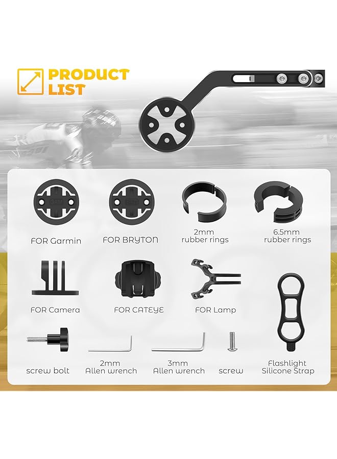 SYOSI Bicycle Seat Post Bracket Support, Bike Computer Mount Compatible With Garmin Gps Bike Computer, Cnc Aluminum Mount Handlebar Mount 22-35Mm Bike Handlebar Stand Holder - Image 5