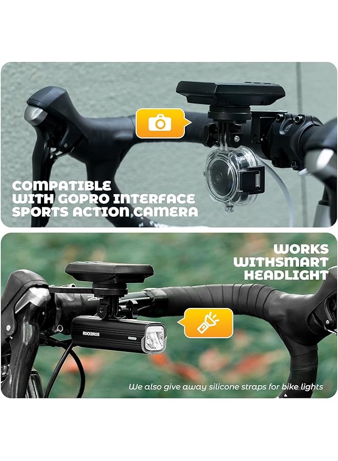 SYOSI Bicycle Seat Post Bracket Support, Bike Computer Mount Compatible With Garmin Gps Bike Computer, Cnc Aluminum Mount Handlebar Mount 22-35Mm Bike Handlebar Stand Holder - Image 3