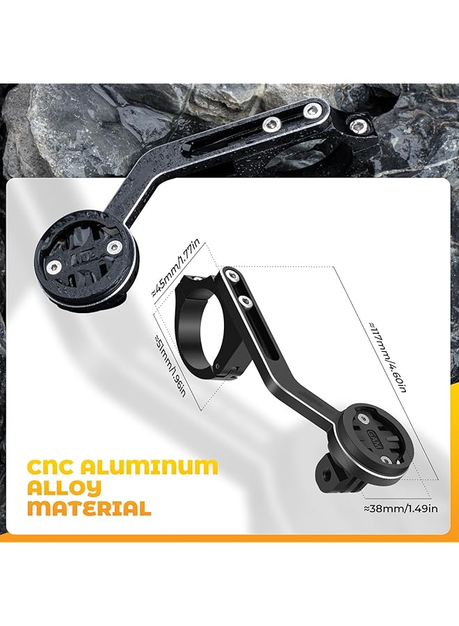 SYOSI Bicycle Seat Post Bracket Support, Bike Computer Mount Compatible With Garmin Gps Bike Computer, Cnc Aluminum Mount Handlebar Mount 22-35Mm Bike Handlebar Stand Holder - Image 4