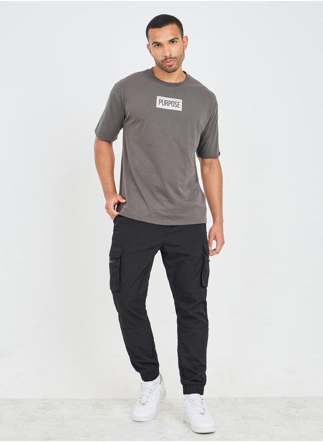 Styli Styli Oversized Slogan Print Detail T-Shirt  - Image 2