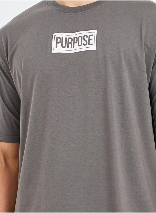 Styli Styli Oversized Slogan Print Detail T-Shirt  - Image 3
