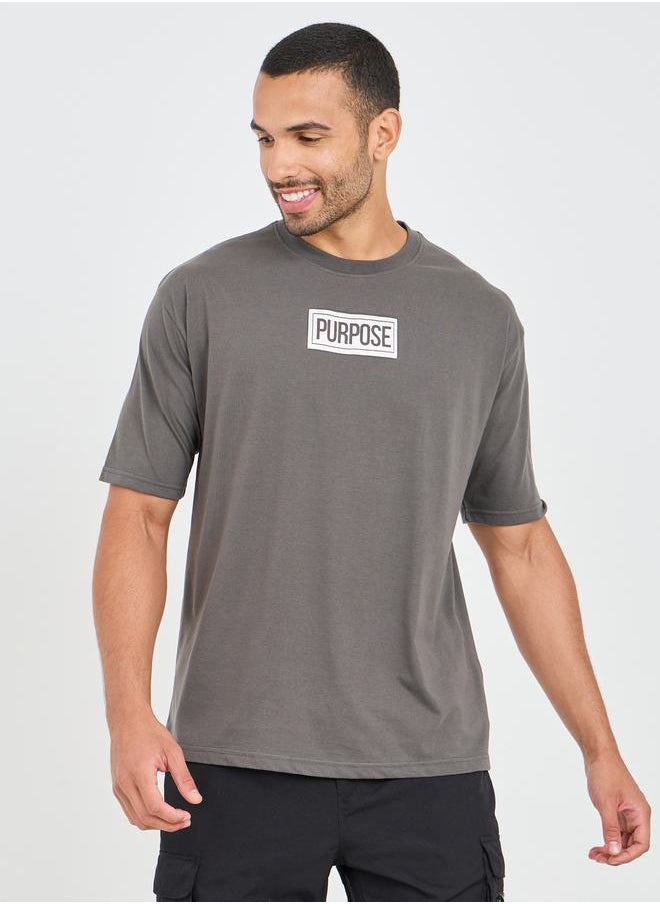 Styli - Oversized Resolve Print Detail T-Shirt - Image 1