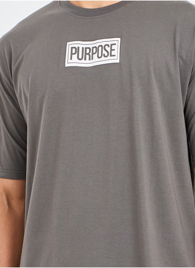 Styli - Oversized Resolve Print Detail T-Shirt - Image 1