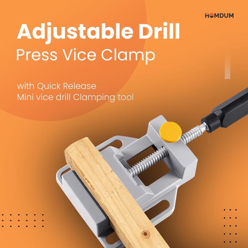 Homdum Adjustable Drill Press Vice Clamp with Quick Release Button Mini vice drill Clamping tool size 60mm x 70mm - Image 3