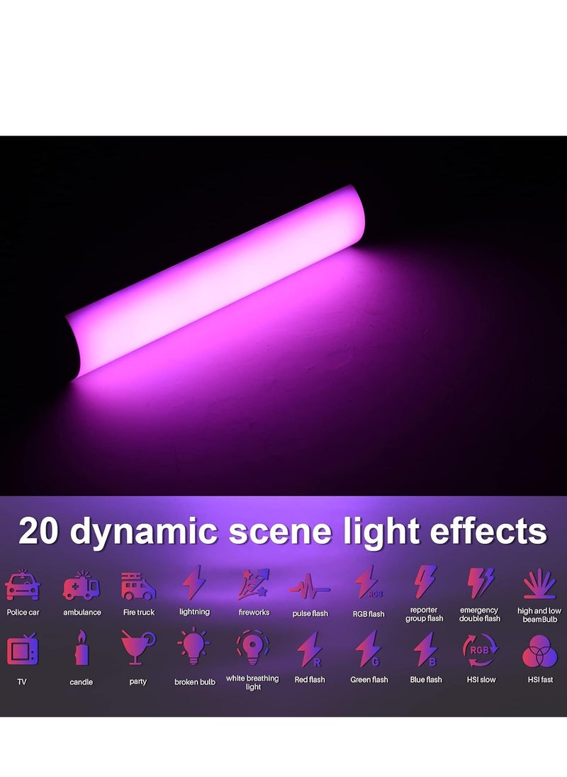 W200 Handheld RGB Light Wand Video LED Lighting Handheld Light Photography Light Vlog w Magnetic CRI95+ 2500K-9000K Built-in Battery 3000mAh Compatible with Vlogging YouTube Living
