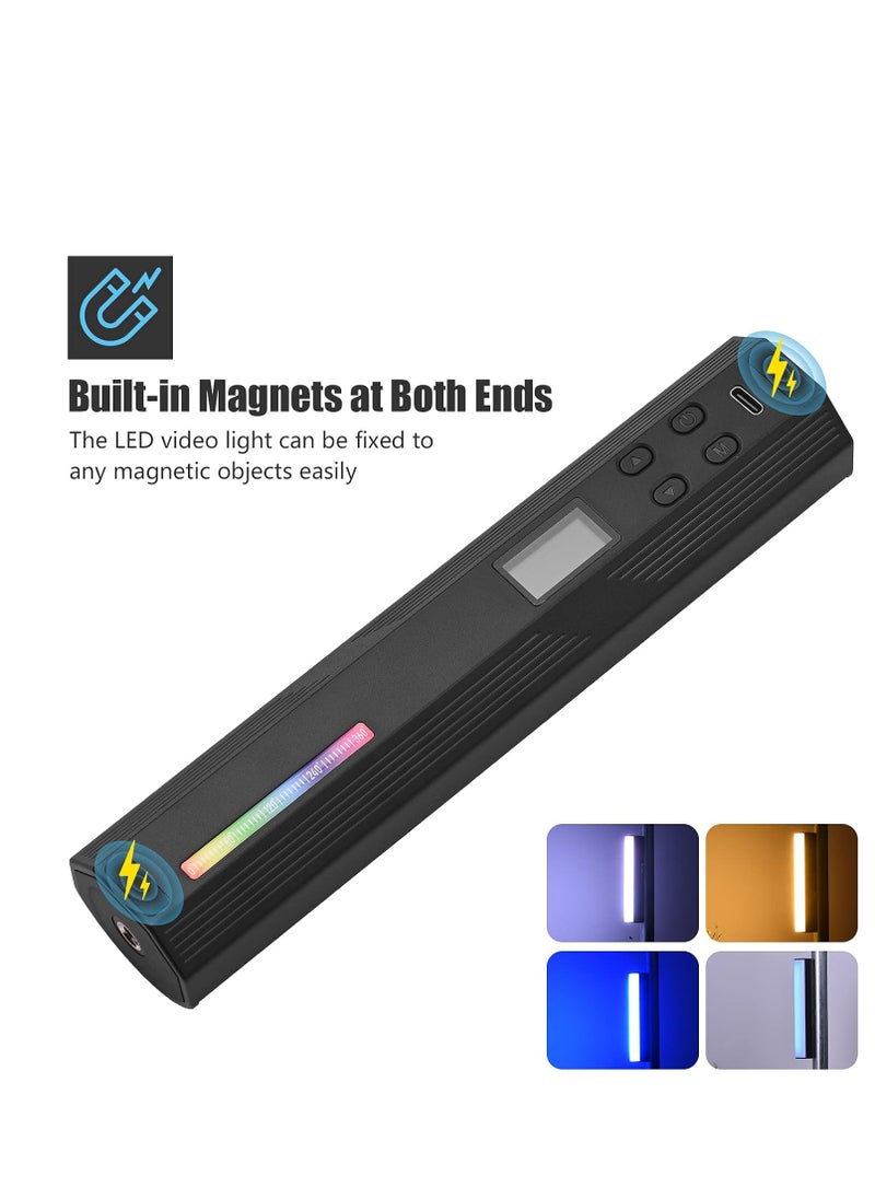 W200 Handheld RGB Light Wand Video LED Lighting Handheld Light Photography Light Vlog w Magnetic CRI95+ 2500K-9000K Built-in Battery 3000mAh Compatible with Vlogging YouTube Living