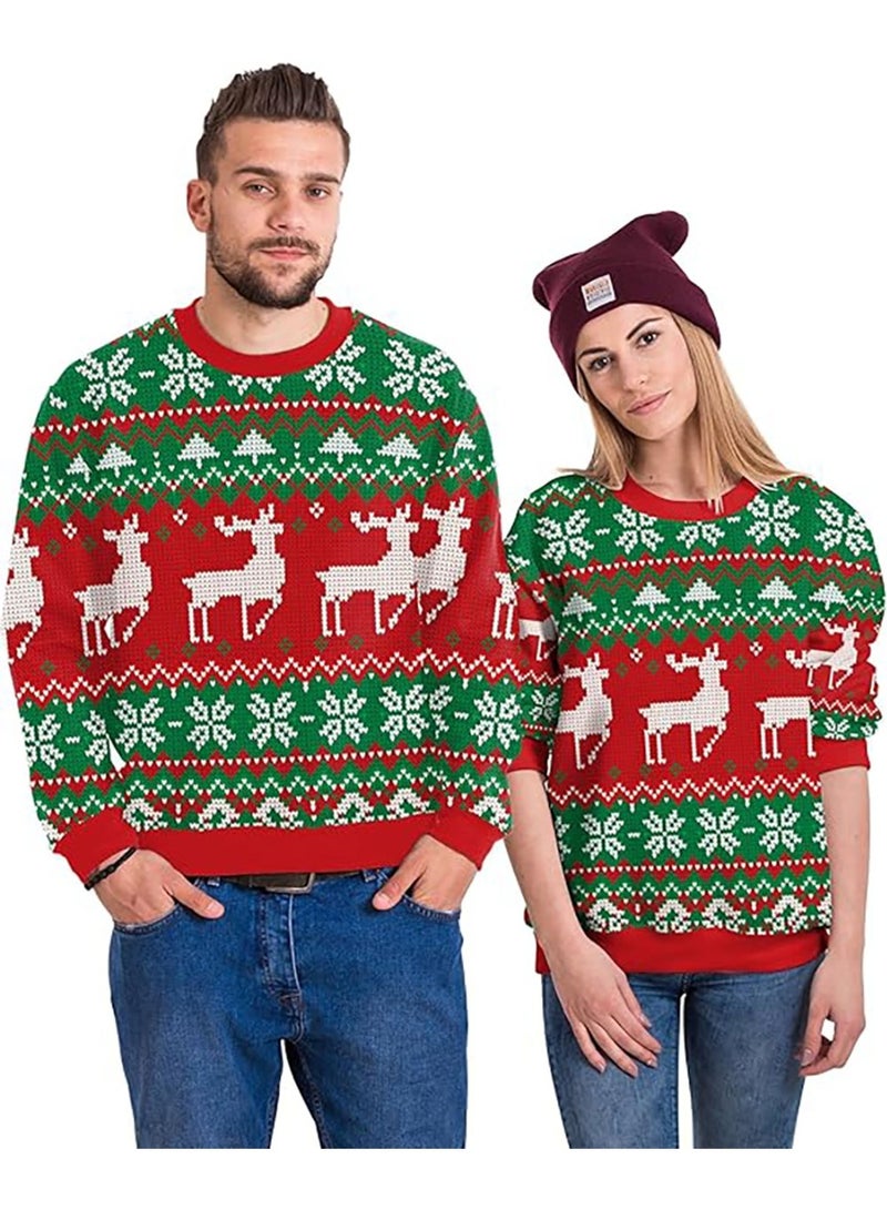 VUCATIN Unisex's Ugly Christmas Jumper Sweater Printed Pullover,3D Funny Digital Print Sweatshirt Suit for Men Woman Crew Neck Sweatshirt Top Couple Outfit - Image 4