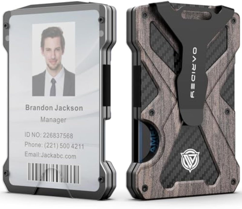Oaridey Minimalist Wallet for Men with Clear ID Card Holder, RFID Blocking - Image 1
