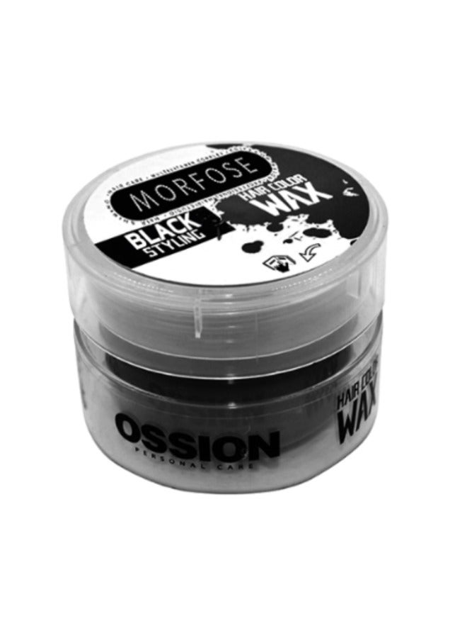 MORFOSE Morfise Ossion Hair Color Wax 100ml - Black Styling, Strong Hold, Matte Finish, Easy Wash Out - Image 1