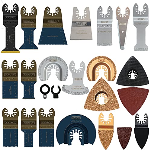 XXGO 120 Pcs Oscillating Multitool Blades Accessories Kits Compatible with Bosch, Chicago, Craftsman, Dremel, Fein, Harbor Freight, Milwaukee, Porter Cable, Ridgid, Ryobi, Rockwell XG1201 - Image 1