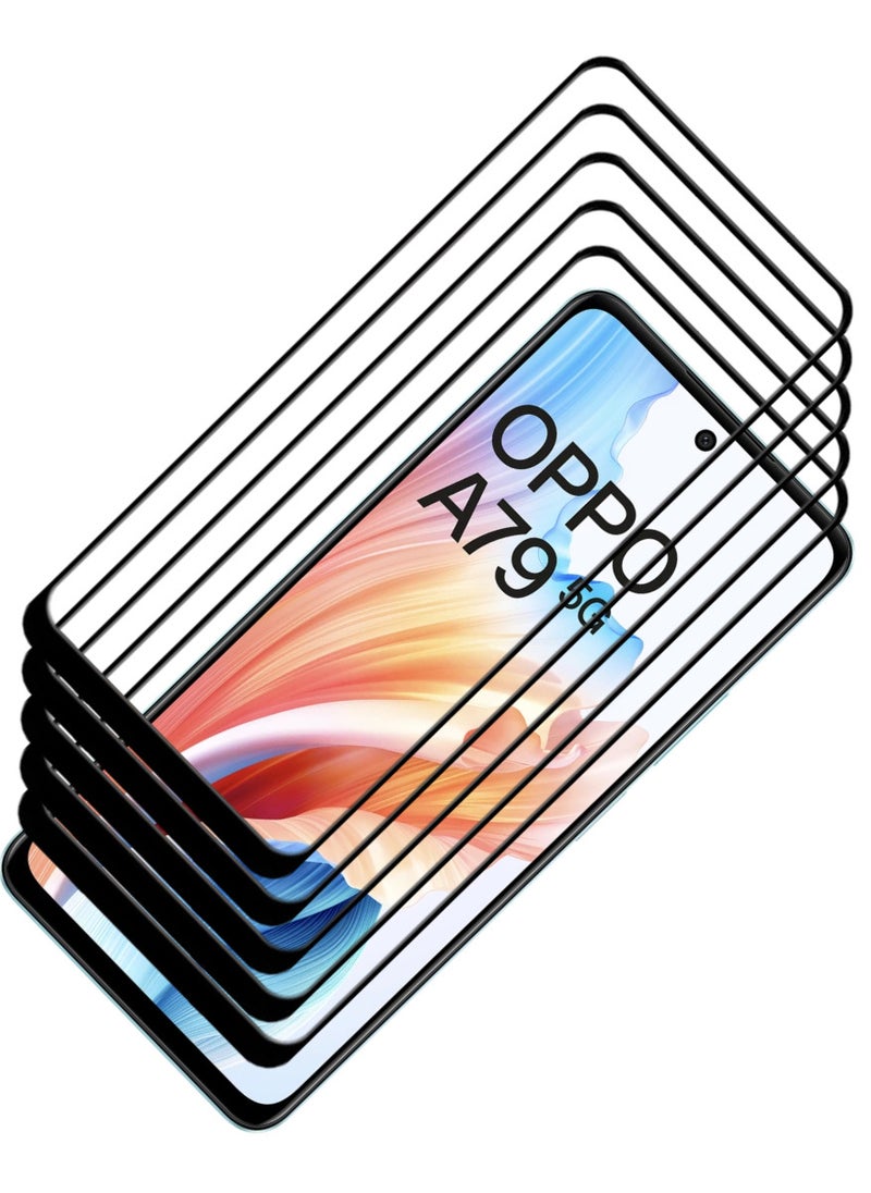 ACLIX 5 Pieces Antistatic ESD Dustproof Premium Quality High Definition Tempered Glass Screen Protector Designed For Oppo A79 - Image 1